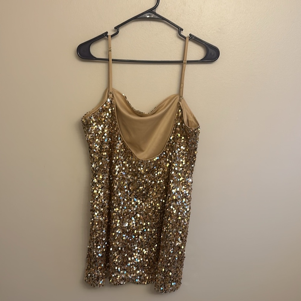 ASOS holiday sequin cowl neck mini dress/tunic size 8 - Picture 5 of 5